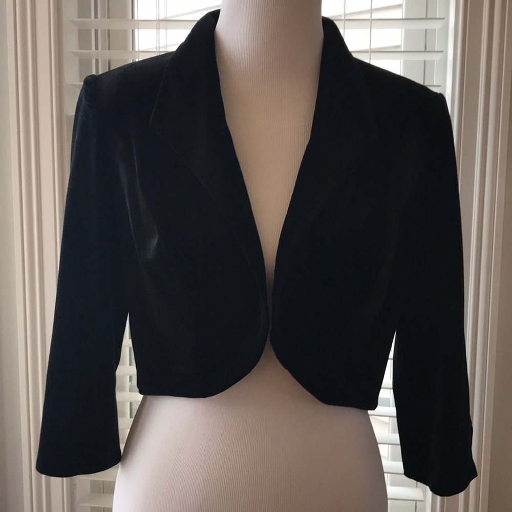 Velvet Cropped Dressy Jacket